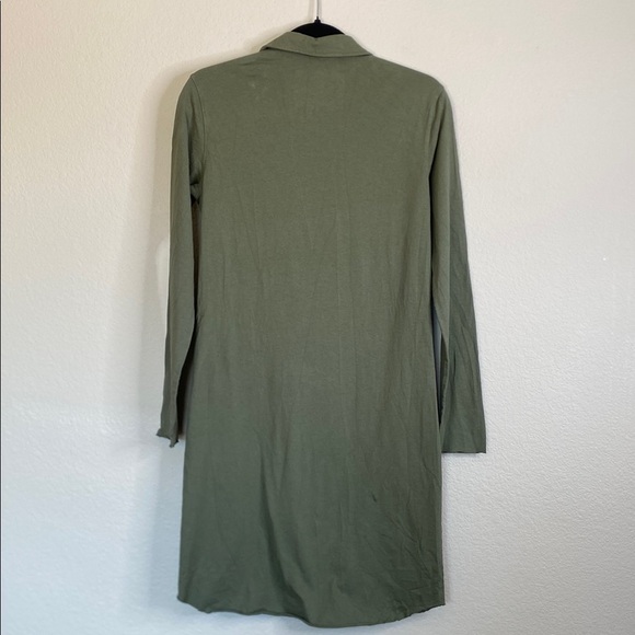 Frank and Eileen Nicole popover Henley green long sleeve dress XS extra small - Picture 6 of 7